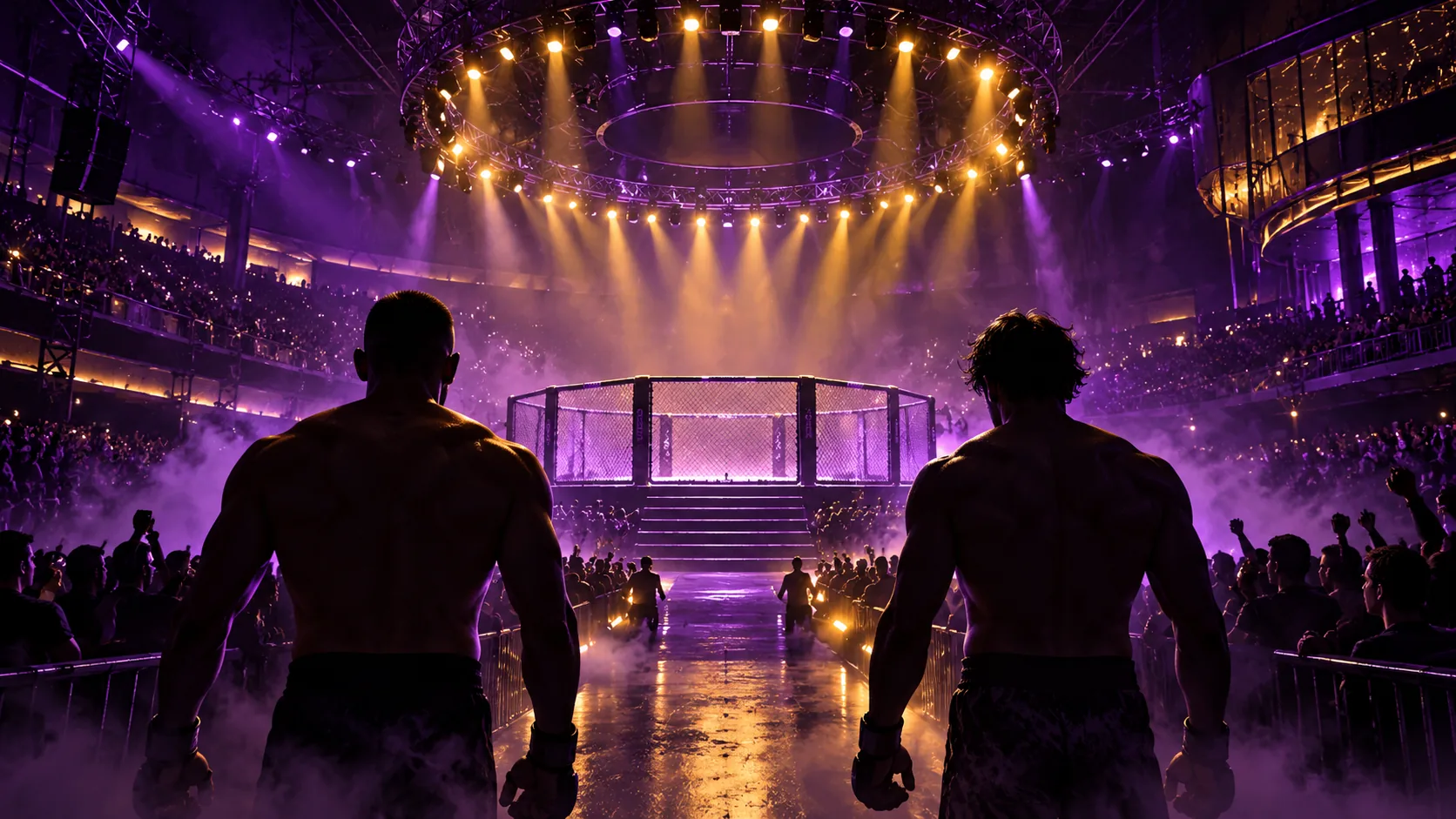 Ilustrační vizualizace MMA arény, nikoli fotografie G MMA